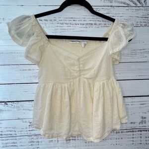 Elegant Cream Off-Shoulder Women's Top